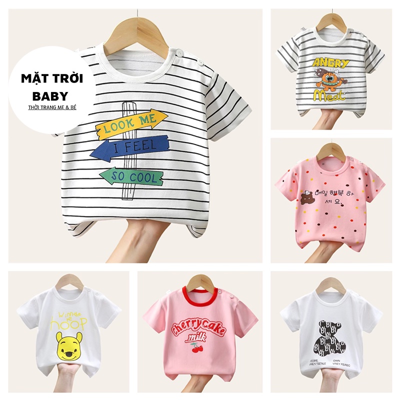 Áo thun bé gái form rộng chất cotton thoáng mát cho bé gái 2-8 tuổi
