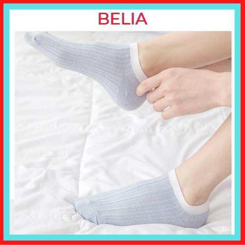 Tất cổ cao, vớ cổ cao nữ trắng hình thú dễ thương vải cotton co giãn thời trang Hàn Quốc BELIA T5
