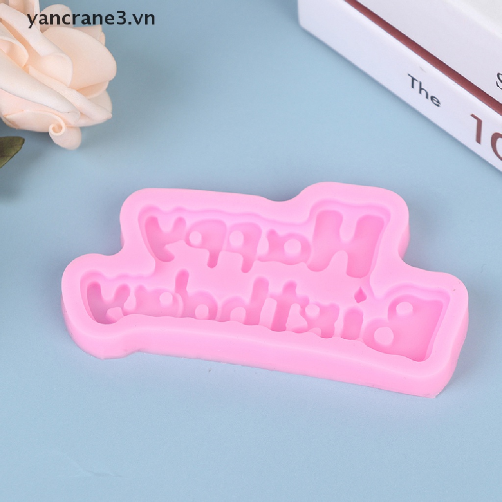 Khuôn Silicone Tạo Hình Chữ Happy Birthday Trang Trí Bánh