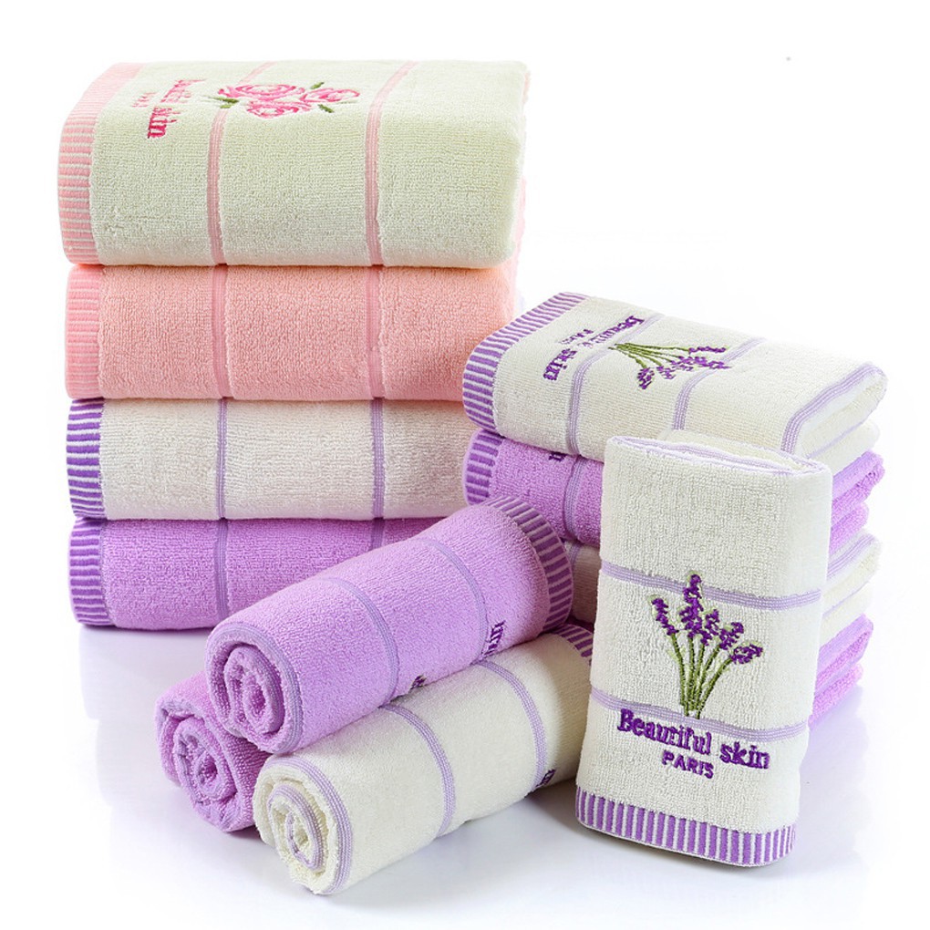 Khăn Tắm Hai Lớp Mỏng Cotton Nguyên Chất, Sọc Cara, Thấm