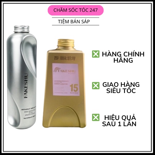 Hấp Tóc Lụa Tơ Tằm Fakeshu - Tái Tạo Tóc Hư Tổn, Hấp lụa fakeshu trắng vàng