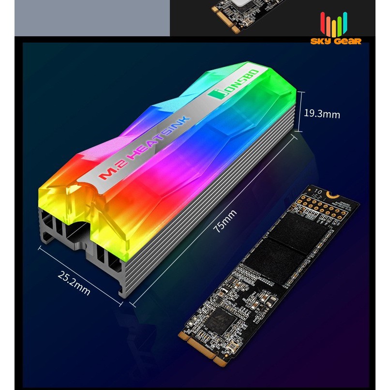 Tản nhiệt SSD M2 2280 Jonsbo V2 ARGB
