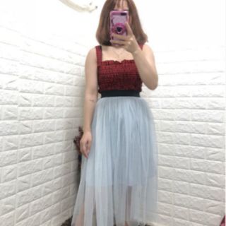 Chân váy tutu lưới kèm hình thật