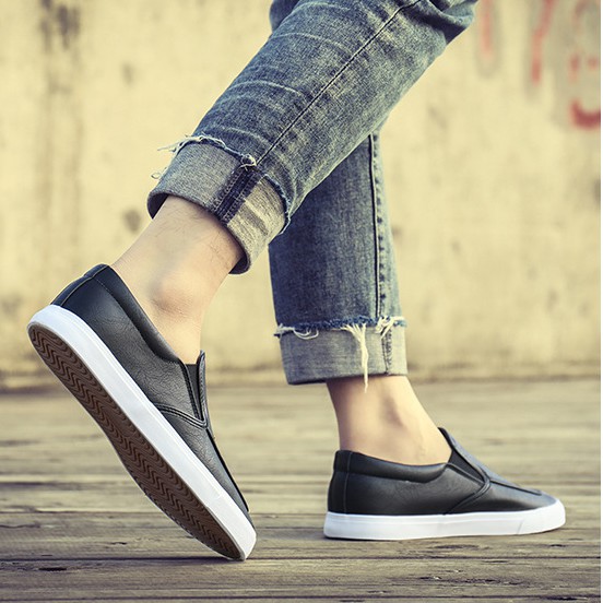 Slip on da nam | Giày lười da nam kiểu giày mọi - 3 màu đen, trắng, nâu - Fullbox - Mã S1126 | BigBuy360 - bigbuy360.vn