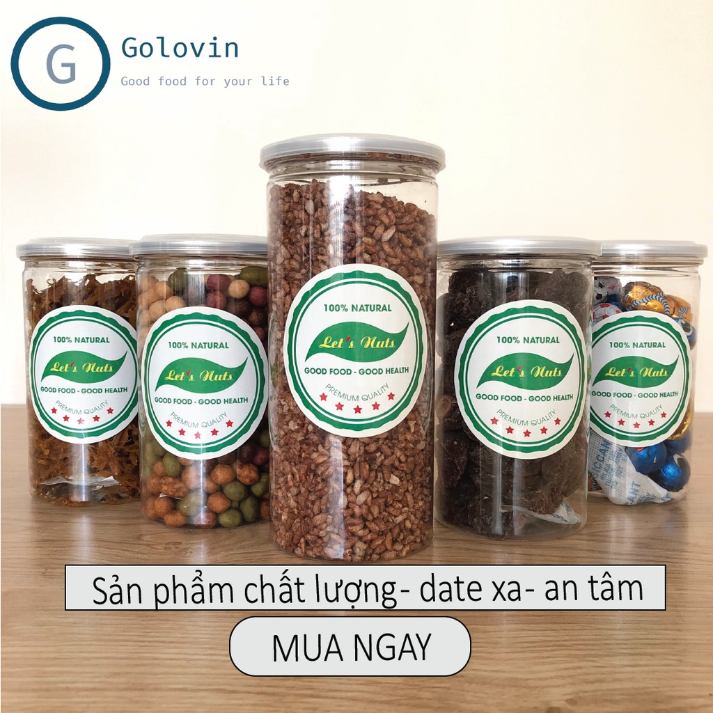 Khoai lang tím sấy giòn hũ 300gr sang trọng dinh dưỡng, ăn vặt Golovinshop