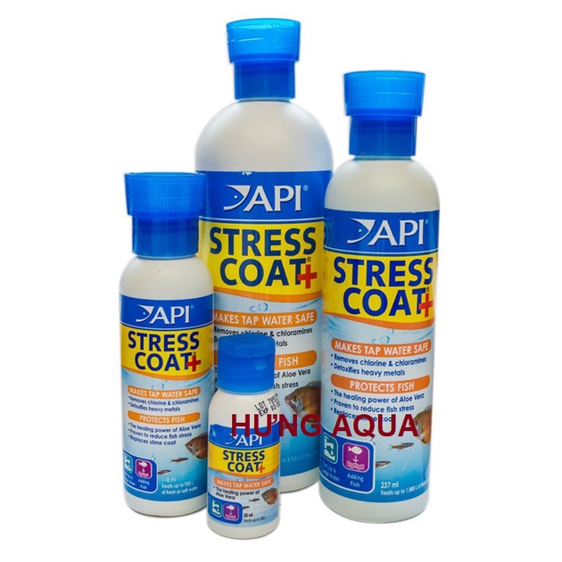 API STRESS COAT - THẦN DƯỢC DÀNH CHO CÁ CẢNH, CÁ RỒNG, KOI DƯỠNG CÁ, KHỬ ĐỘC NƯỚC