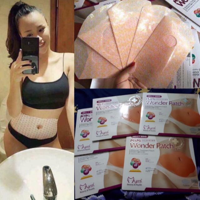 Miếng dán tan mỡ bụng MYMI Wonder Patch Belly Wing hộp 5 miếng không nóng rát