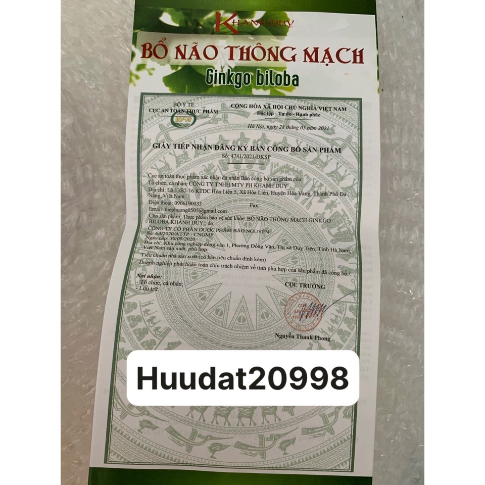 Bổ não thông mạch Gikobiloba