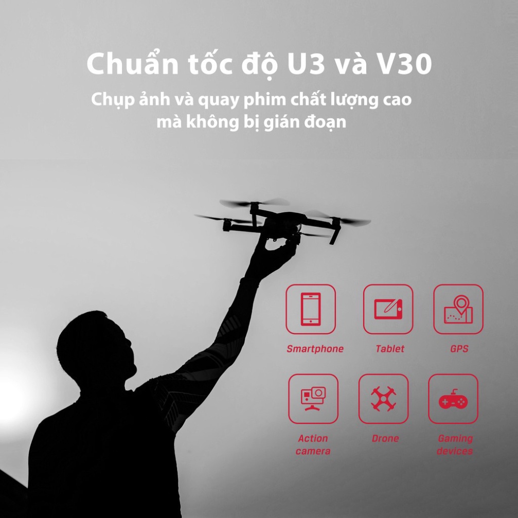 Thẻ nhớ micSDXC Kingston Canvas React Plus V90 256GB 300mbs/260mbs quay video UHS-II 4K/8K, Flycam HD MLPMR2/256GB | BigBuy360 - bigbuy360.vn