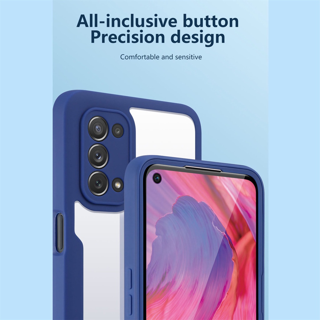 Ốp Điện Thoại Mềm Trong Suốt Bảo Vệ Toàn Diện 360 Độ Chống Sốc Cho OPPO A74 A76 A94 A95 A96 4G Reno 5F 7 5G