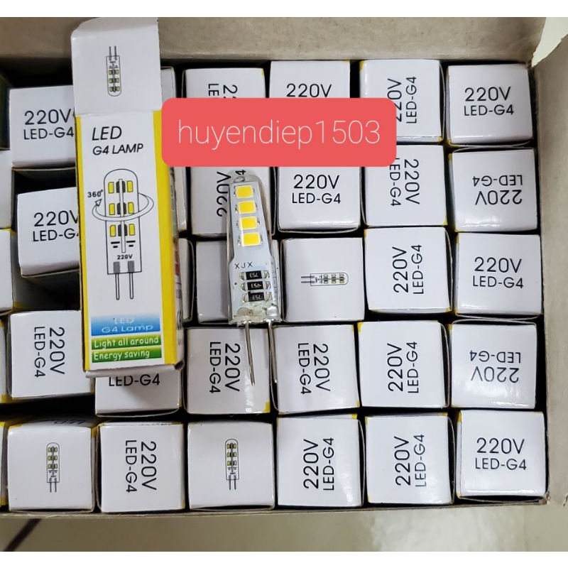 Bóng đèn LED chân kim G4 3W - 220V siêu sáng tiện dụng.