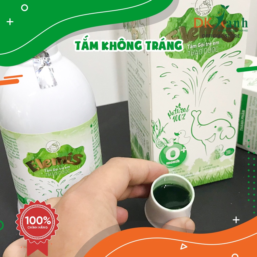 [CHAI TO TIẾT KIÊM 75K KÈM QUÀ - HÀNG CHUẨN] 4 NƯỚC TẮM CHO BÉ ELEMIS 500ML - DK PHARMA