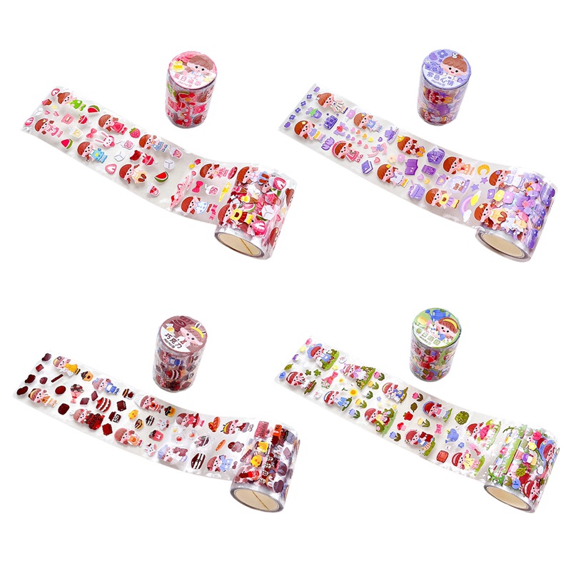 Cuộn Băng Dính Washi Họa Tiết Hoa Trang Trí Gói Quà