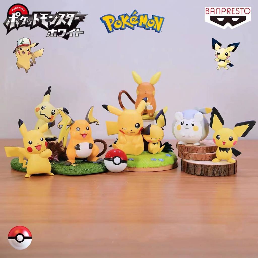 Ornamento de Boneca Pokemon Pikachu Ornamento Raichu Boneca Anime Assando Bolo de Aniversário Presente Ornamento de Aniversário