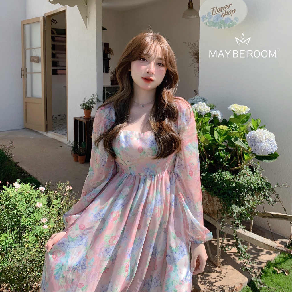 Váy hoa dáng xoè bồng Everlyn Mayberoom