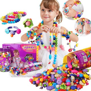 Đồ chơi xâu hạt vòng nhiều màu