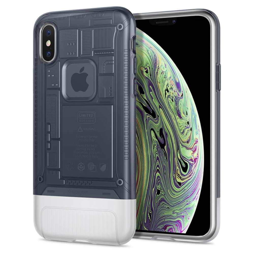 Ốp lưng chống sốc Spigen Classic C1  màu graphite cho iPhone XS | X