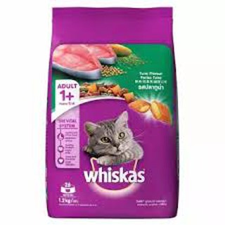 Thức Ăn Hạt Khô Cho Mèo Lớn Whiskas Vị Cá Ngừ Túi 1.2 Kg (Tuna Flavor)