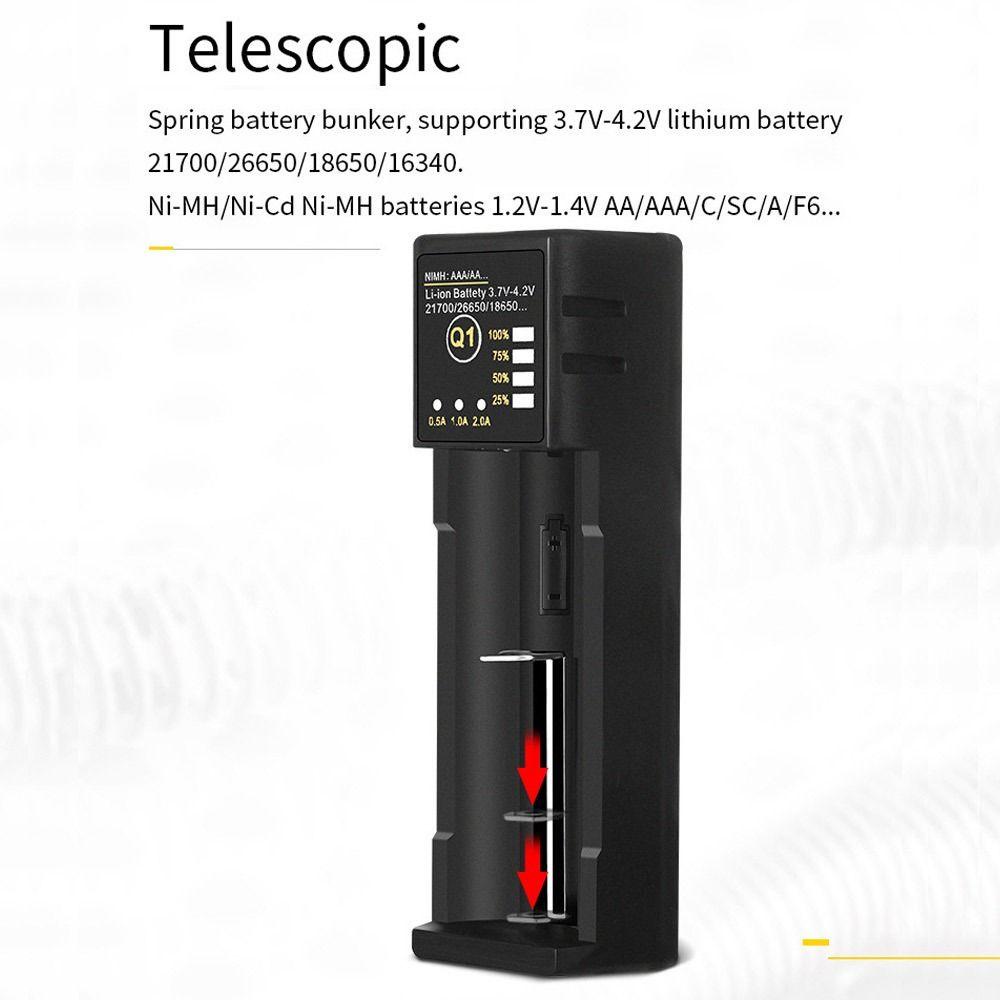 Cục Sạc Pin 18650 / 26650 / 21700 / 8350 Có Đèn LED Hiển Thị Tiện Dụng