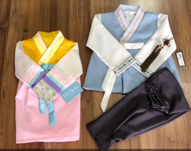 Thiết kế hanbok riêng cho bé trai từ 6 tháng đến  8t  ( có kèm mũ )