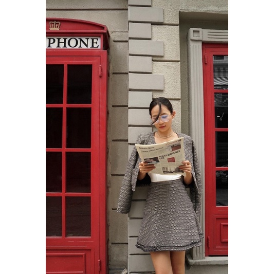 MAVEN - Áo dạ kẻ Mini Check Jacket