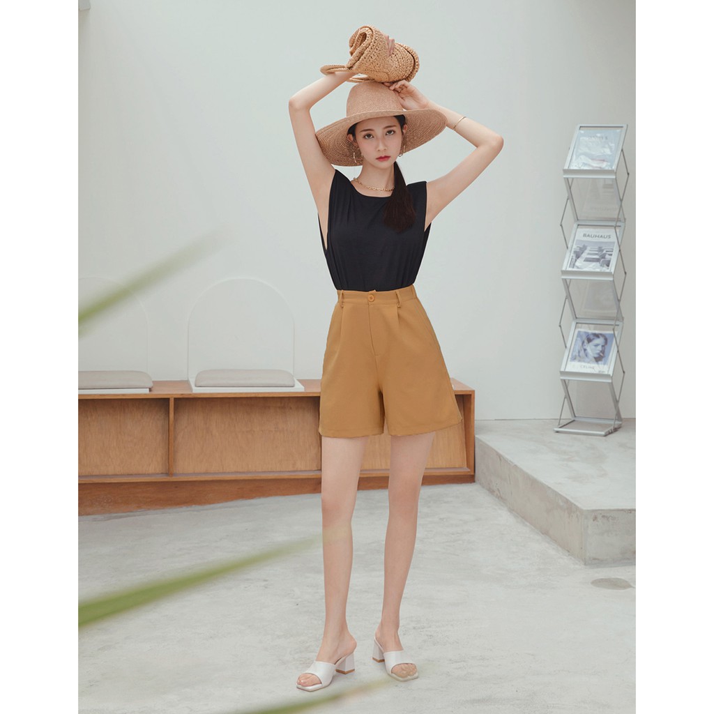 Quần short xếp ly thời trang nữ Air Space 2121823015