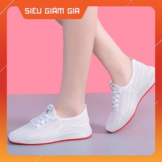 Giày lười nữ - giày thể thao nữ trắng đen - full box