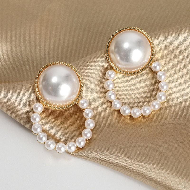 New Fashion Sweet Silver Needle Korea Simple And Versatile Pearl Elegant And Generous Earrings