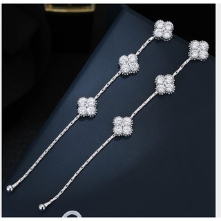 Bông tai nữ bạc 925 đính pha lê-bt14