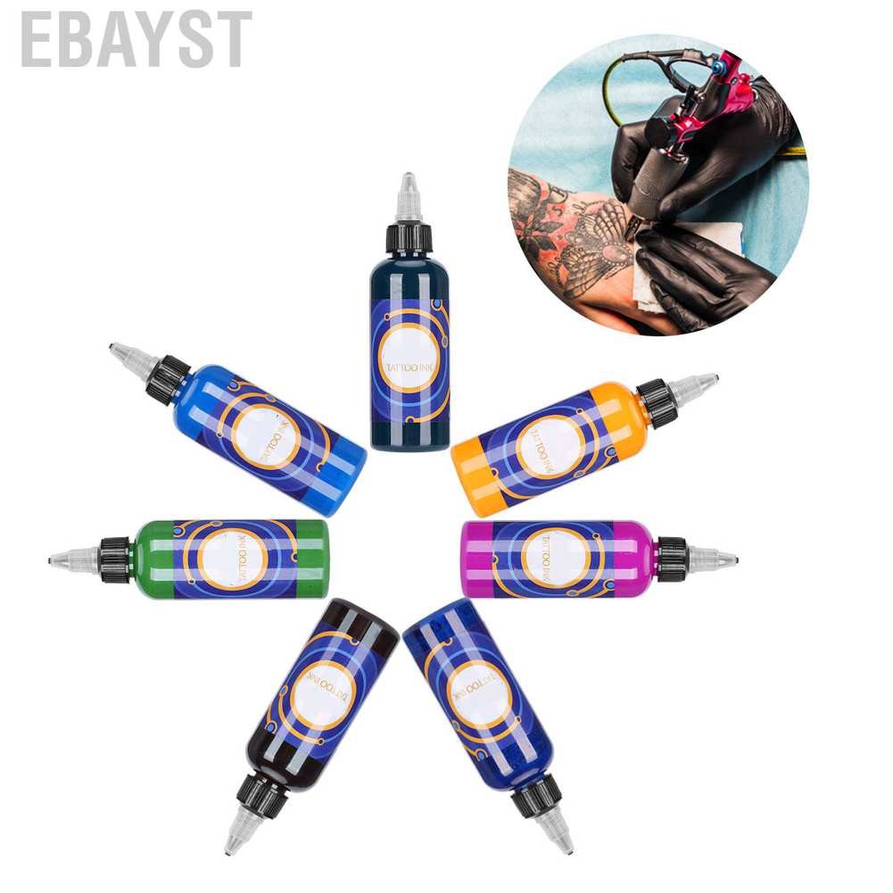 Ebayst Professional Portable Fast Coloring Body Tattoo Pigment Long Lasting Ink 90ml