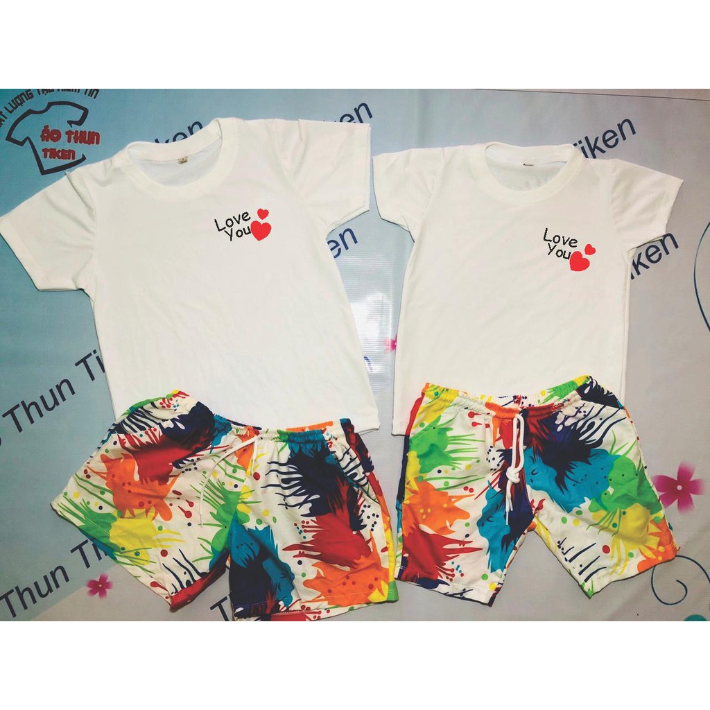 ÁO THUN ĐÔI, ĐI CHƠI NHÓM, ÁO GIA ĐÌNH IN LOGO LOVE