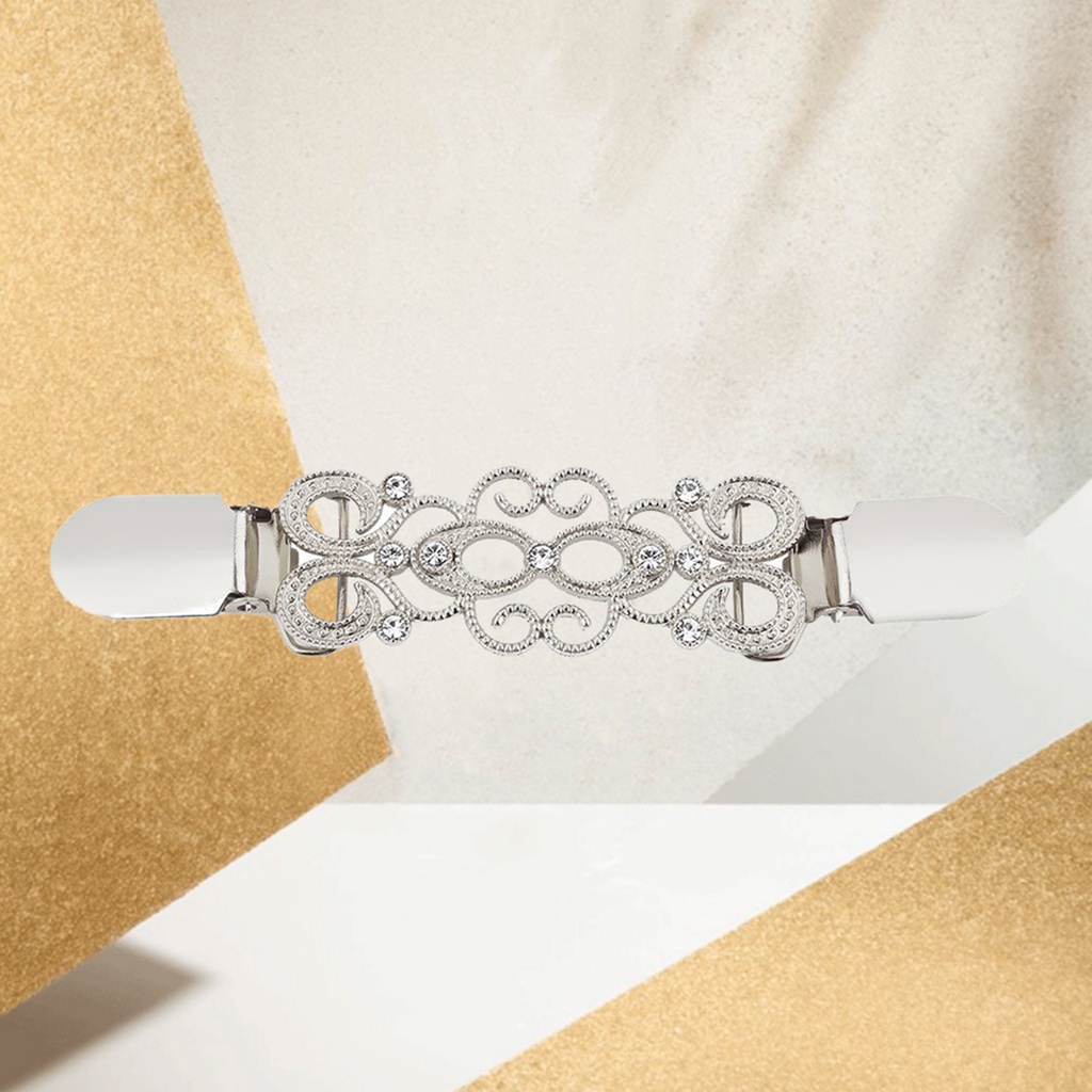 Kẹp cài áo khoác cardigan bằng hợp kim kẽm đính đá hình hoa màu xanh dương trọng lượng nhẹ