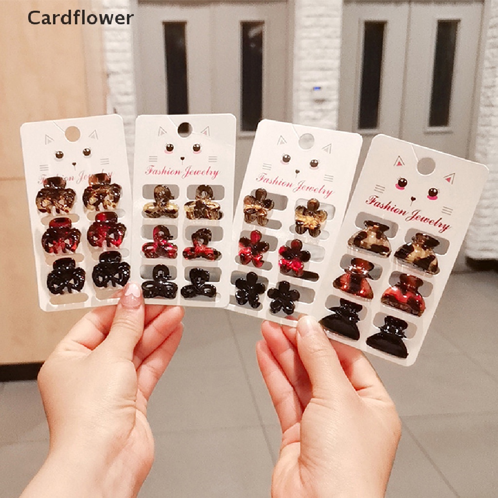 Set 6 Kẹp Tóc Mini Họa Tiết Da Báo Thời Trang Cho Nữ