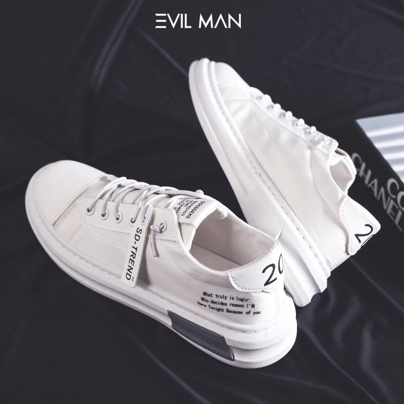 Giày Sneaker Nam, Giày Thể Thao Trắng Nam EVIL SPORT 07 Full Size Chất Liệu Tổng Hợp Chắc Chắn ES07