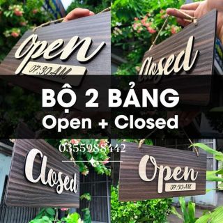 [ Siêu rẻ ]Bảng gỗ treo shop Open /Close