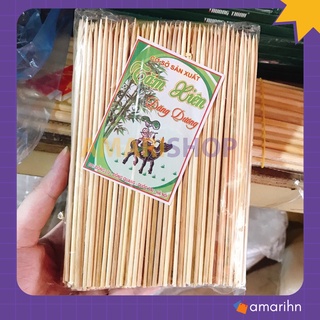 Túi 500g tăm xiên, que xiên thịt xúc xích viên chiên 1 đầu nhọn