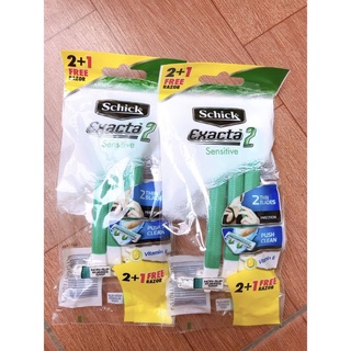 Dao cạo râu lưỡi kép Schick Exacta Vỉ 3 Cây