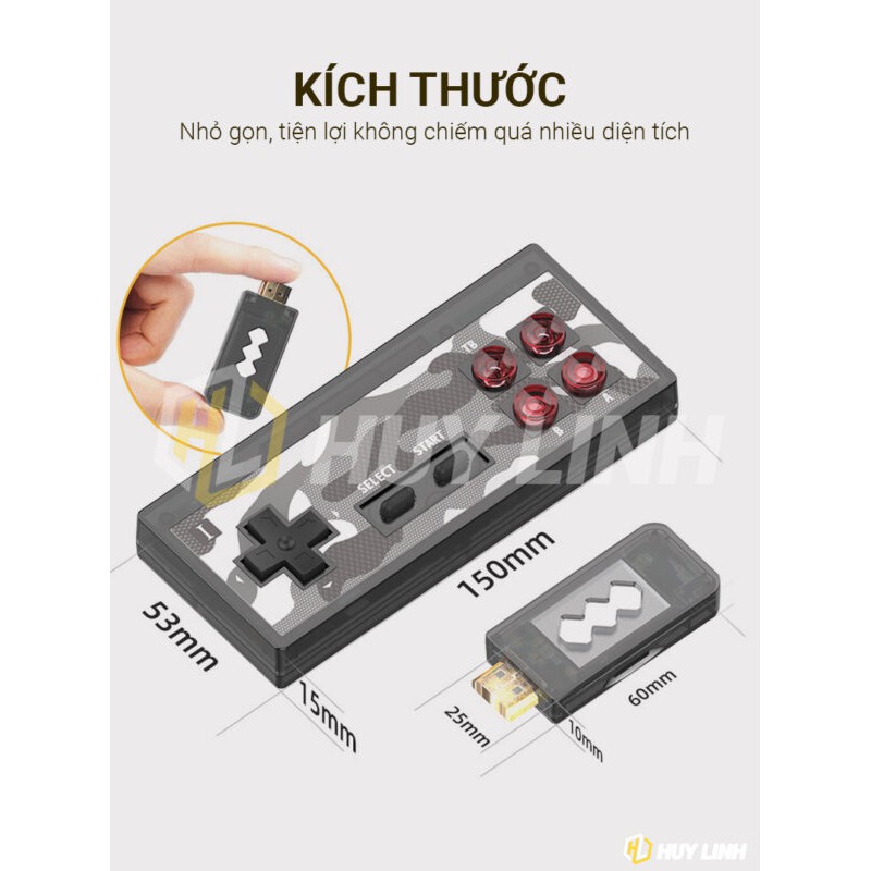 Máy chơi game 4 nút HDMI không dây Y2-HD Plus 1400 trò – Thêm được game