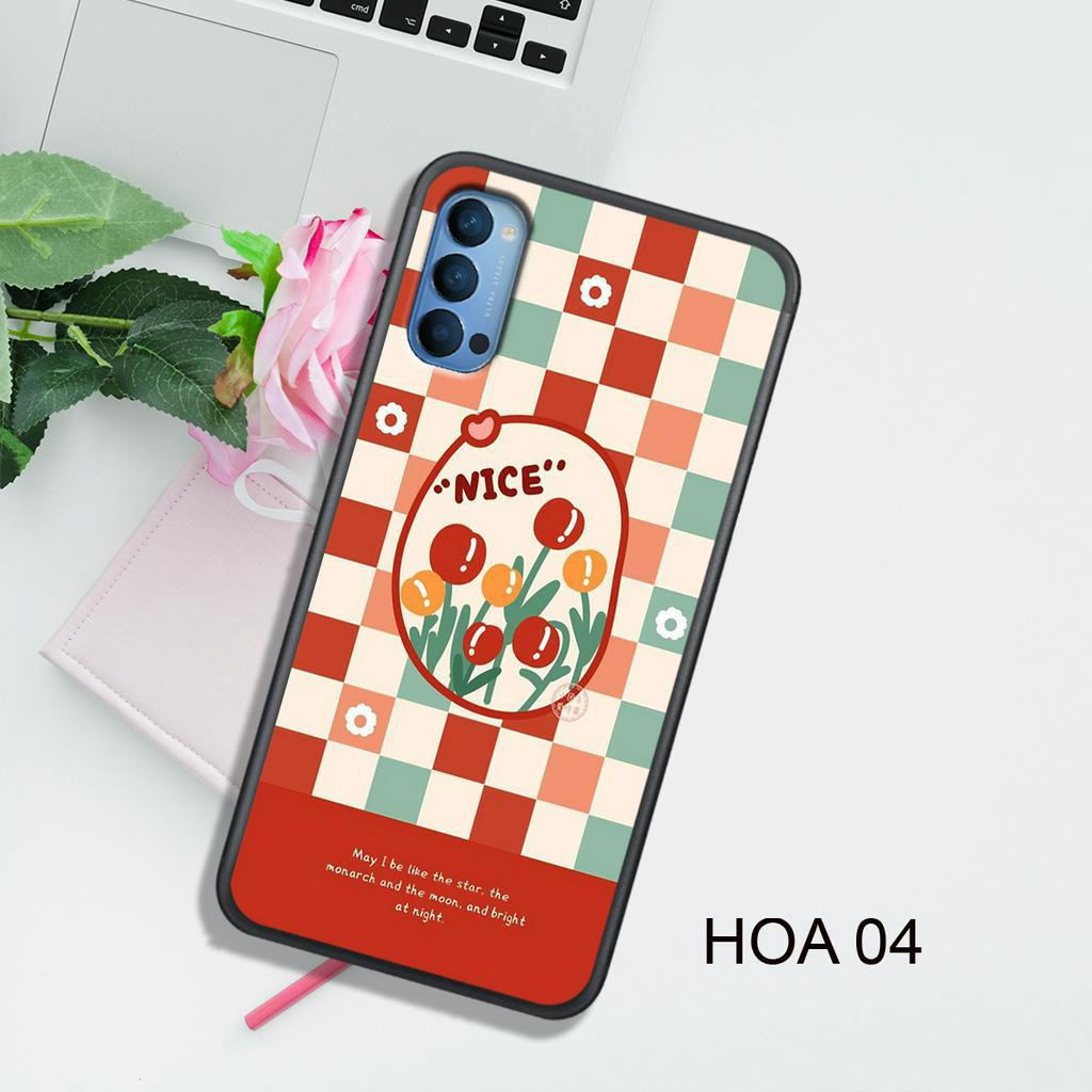 Ốp Lưng  OPPO A91/RENO 3 - RENO 3 PRO - RENO 4 - RENO 4 PRO - RENO 5 , In Hình HOA, Màu Sắc Bắt Mắt.