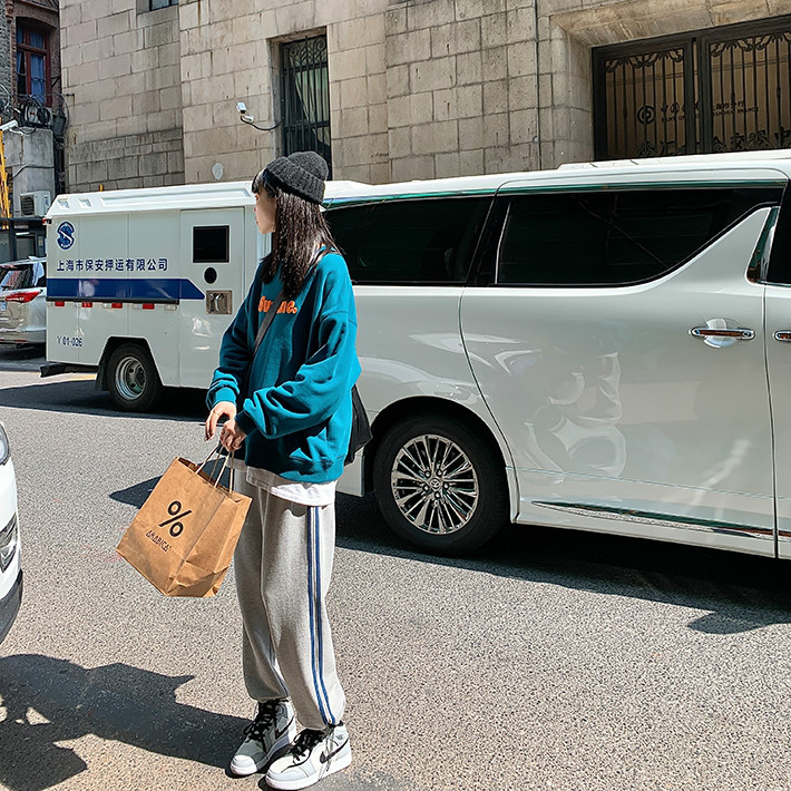 Quần Thể Thao Nữ Dài Ống Đứng Thời Trang Hàn Quốc Cá Tính