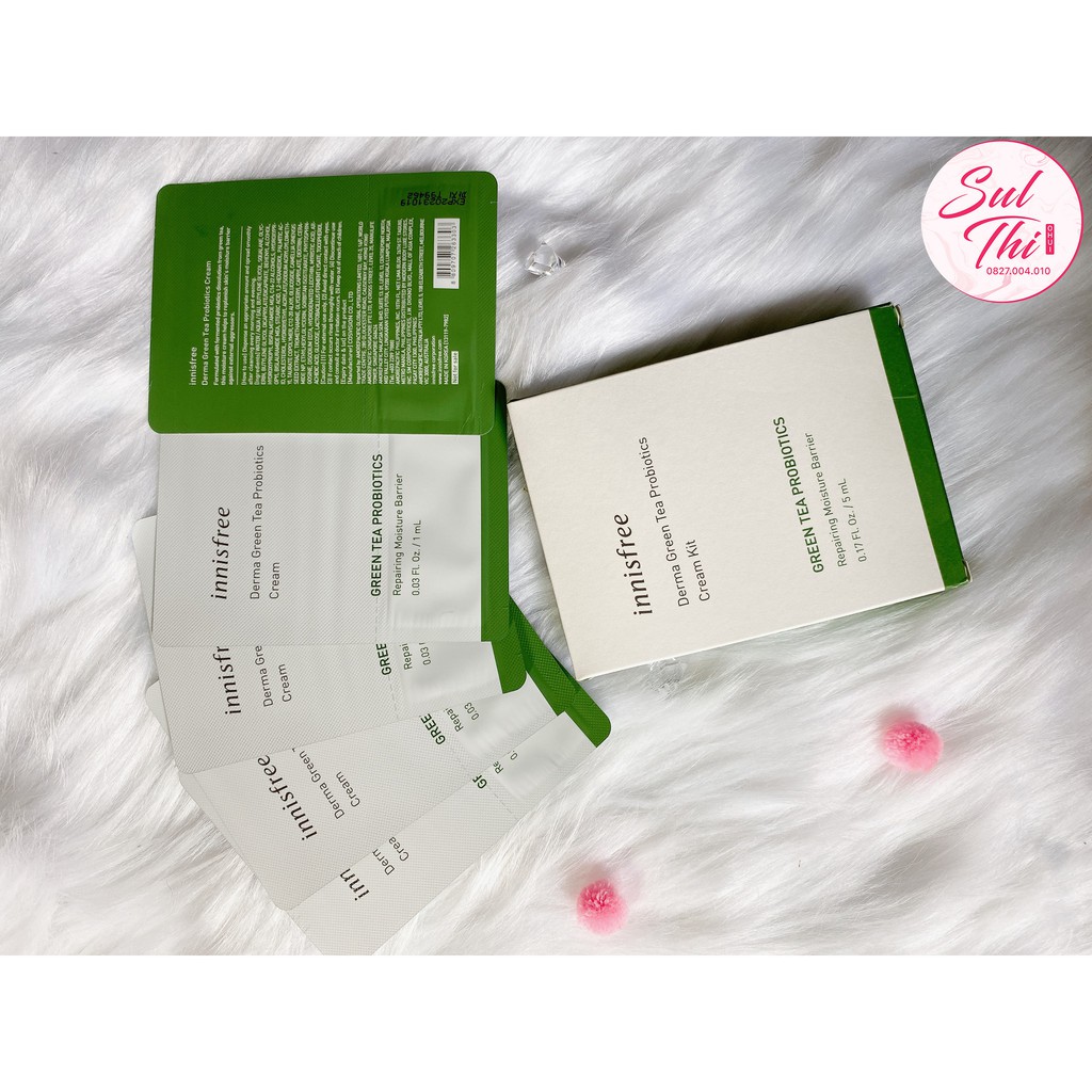 Combo 5 gói  Kem dưỡng Derma Green Tea Probiotics Cream