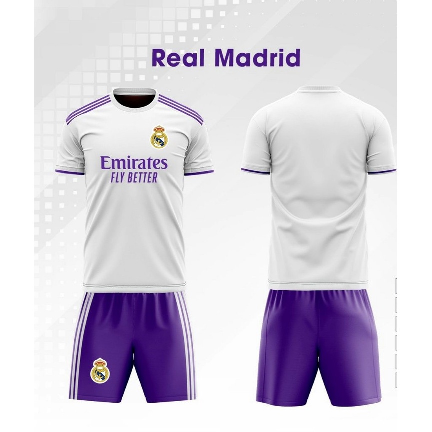 HOT FULL REAL 2022 _Bộ quần áo bóng đá Real 2022 mới nhất các mẫu