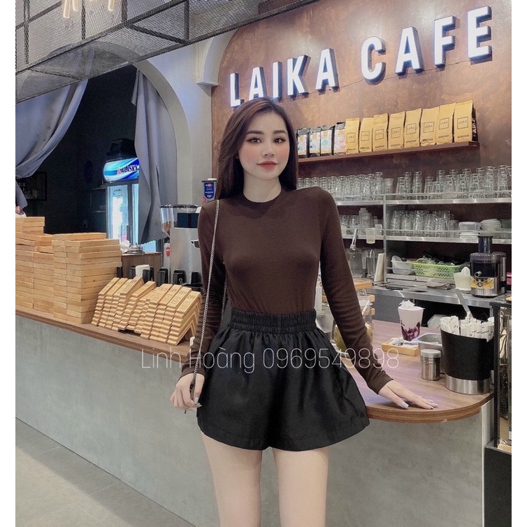 ÁO LEN MỀM MỊN DÀI TAY CỔ 3P CHẤT CO GIÃN 4 CHIỀU MS1929