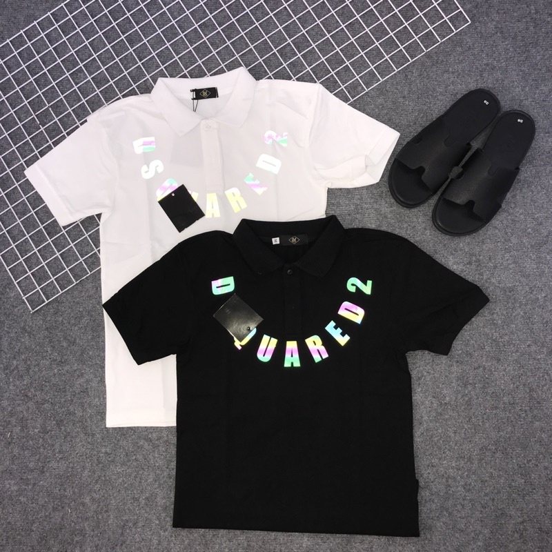 Áo thun nam ngắn tay cổ bẻ phản quang