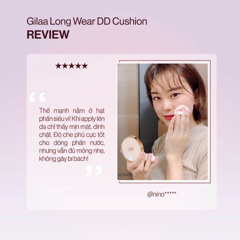 Phấn nước GILAA LONG WEAR DD CUSHION - SPF50+/PA+++