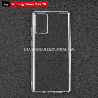 Ốp lưng silicone dẻo trong suốt cho Samsung Galaxy Note 20 Ultra 5G/Note 20 Ultra/10 Plus/Lite/Note 8/9/10/20 loại A+