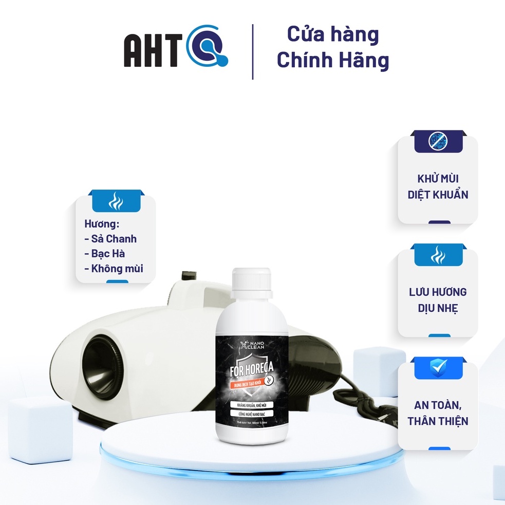 Dung dịch tạo khói, phun khói Nano Xclean For Horeca - Diệt Khuẩn Khử Mùi nhà hàng, karaoke 100ML