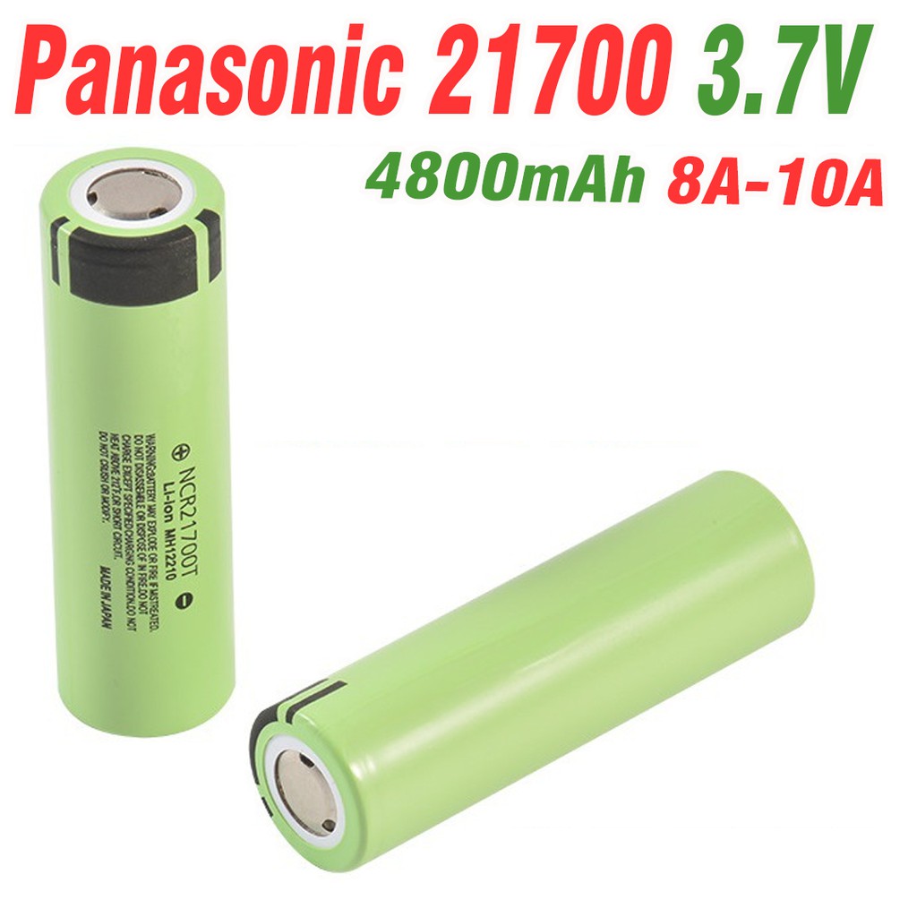 Pin lithium-ion 3.7v 21700 Panasonic 4800mah xả 8A -10A pin 2 đầu phẳng