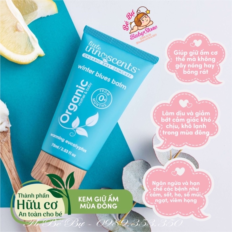 DẦU ẤM NGỰC CHỐNG CẢM ORGANIC ÚC 75ML
