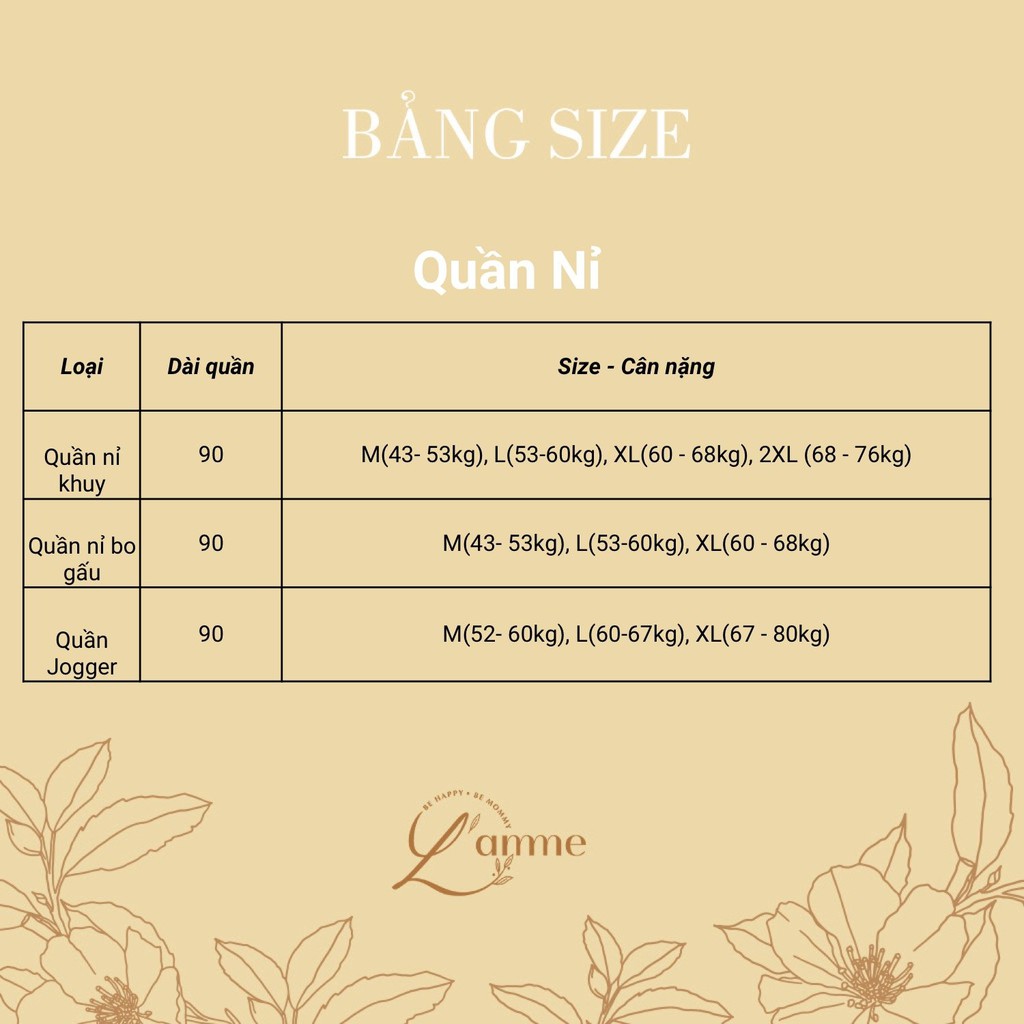 Quần bầu thu đông Nỉ Khuy chất liệu nỉ da cá ấm áp co dãn rất tốt thiết kế bởi LAMME